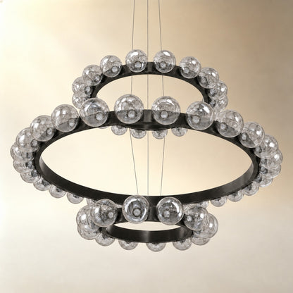 Kaivan Bubbles 3-Tier Nested Glass Chandelier