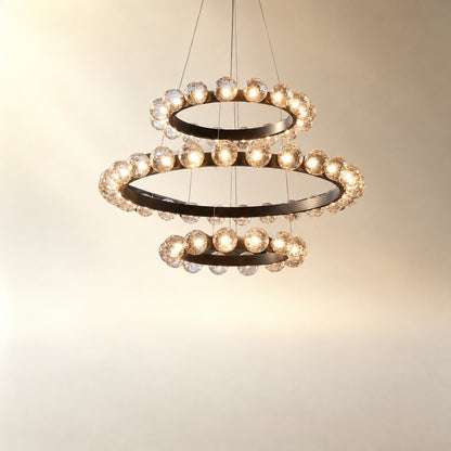 Kaivan Bubbles 3-Tier Nested Glass Chandelier