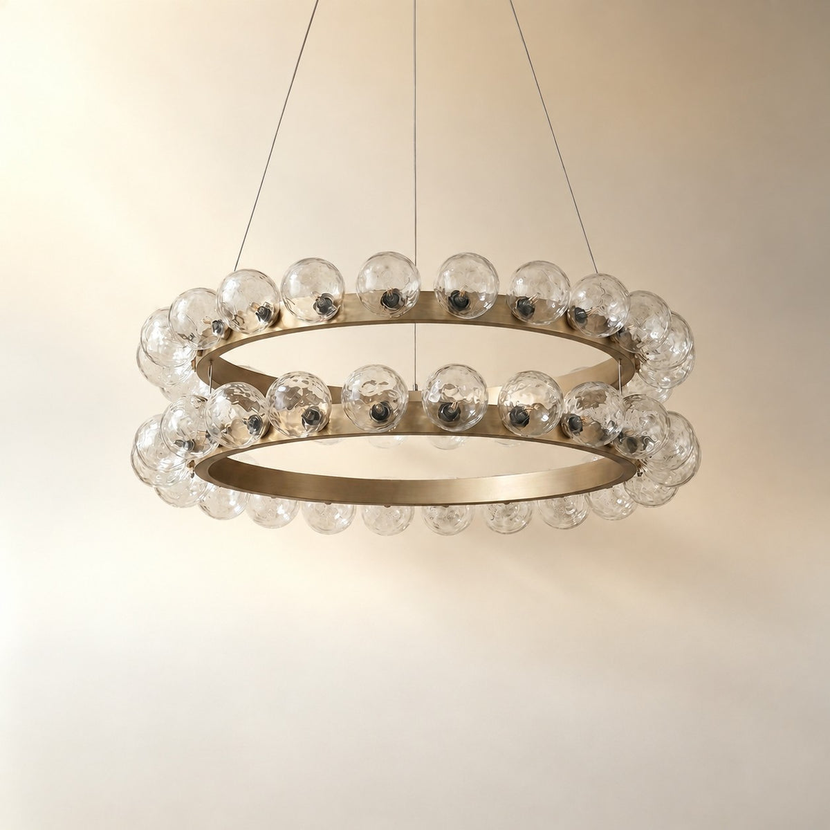 Kaivan Bubbles Nested Glass Chandelier 39"