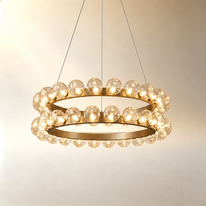 Kaivan Bubbles Nested Glass Chandelier 39"