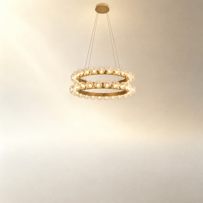 Kaivan Bubbles Nested Glass Chandelier 39"