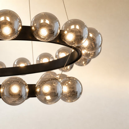 Kaivan Bubbles Nested Glass Chandelier 31"