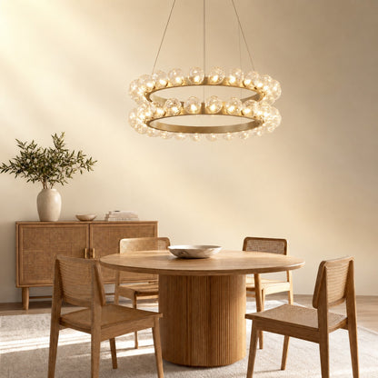 Kaivan Bubbles Nested Glass Chandelier 39"