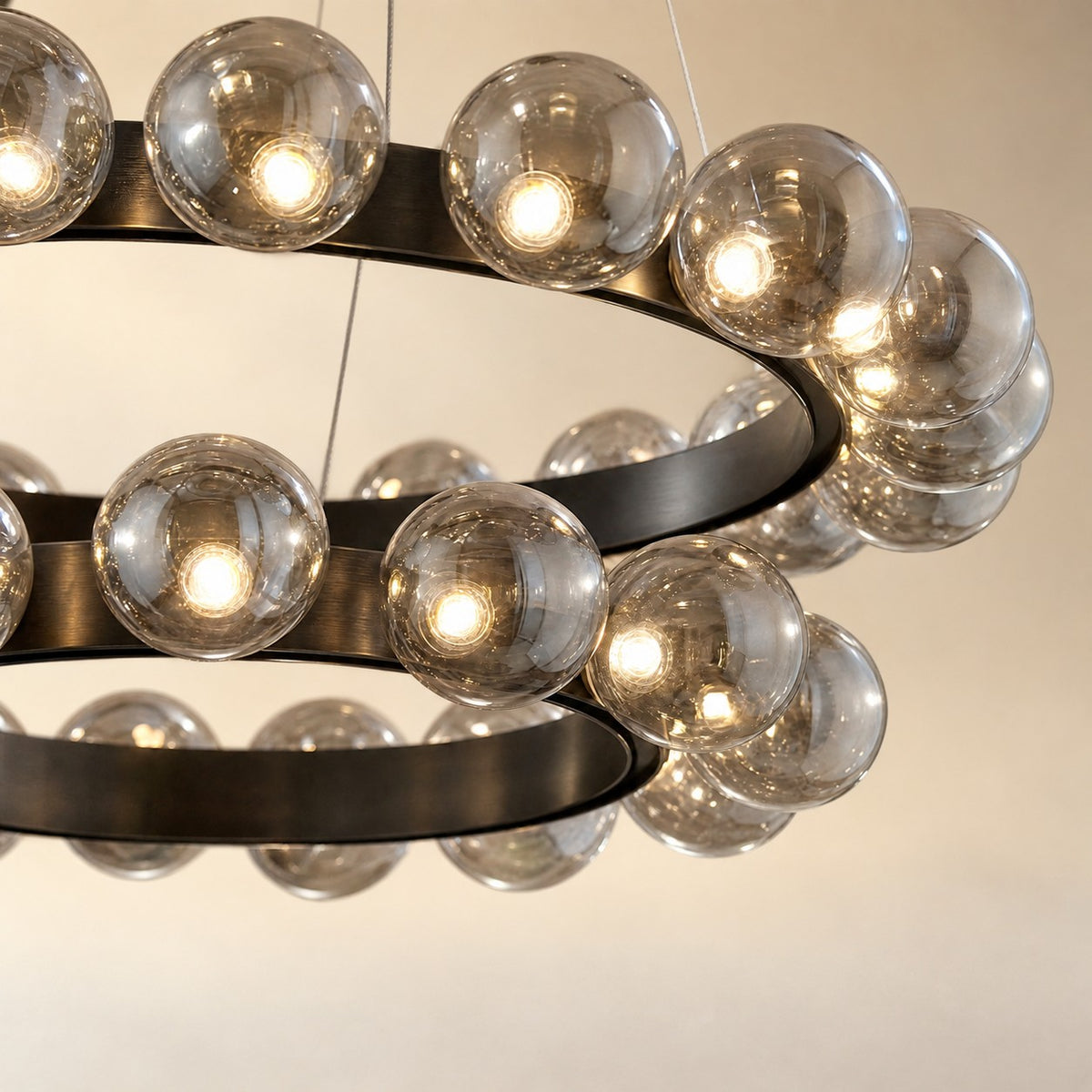 Kaivan Bubbles Nested Glass Chandelier 31"