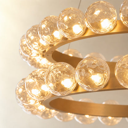 Kaivan Bubbles Nested Glass Chandelier 39"