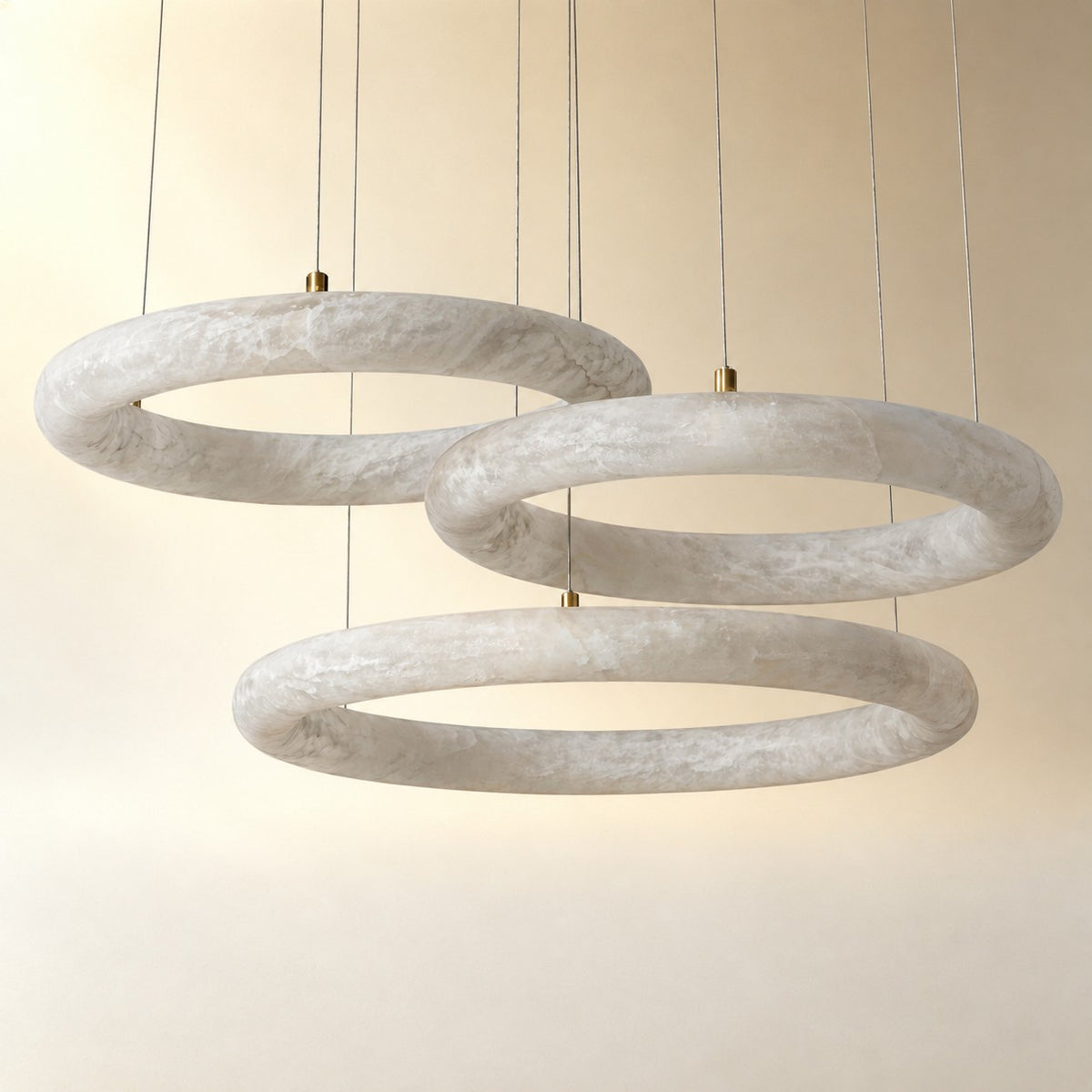 Kelvin Modern Alabaster Ring Chandelier