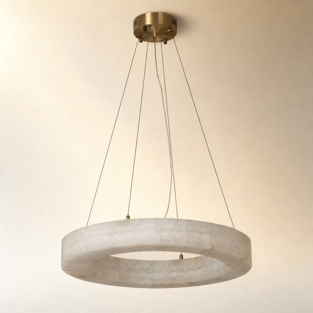 Kelvin Modern Round Alabaster Chandelier