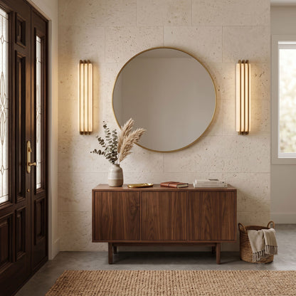 Layered Alabaster Wall Sconce