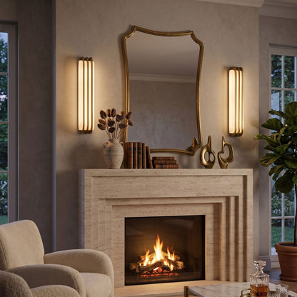 Layered Alabaster Wall Sconce