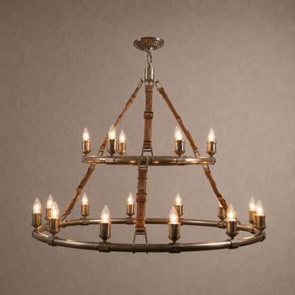 Leather Round Chandelier