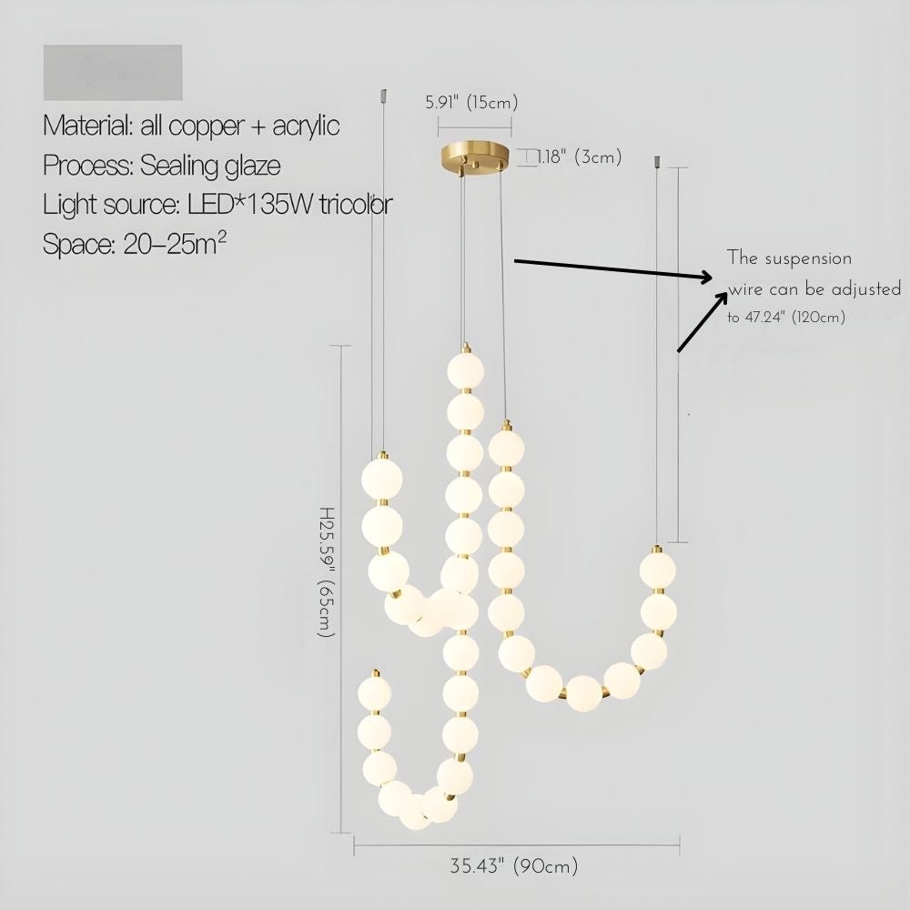 Lexi Modern Necklace Chandelier Acrylic Orb Statement Chandelier
