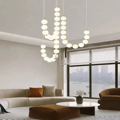 Lexi Modern Necklace Chandelier Acrylic Orb Statement Chandelier