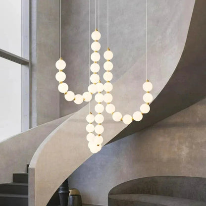 Lexi Modern Necklace Chandelier Acrylic Orb Statement Chandelier