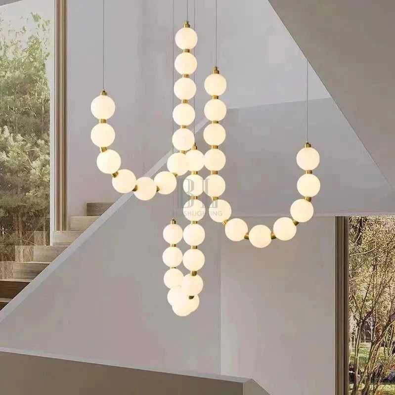 Lexi Modern Necklace Chandelier Acrylic Orb Statement Chandelier