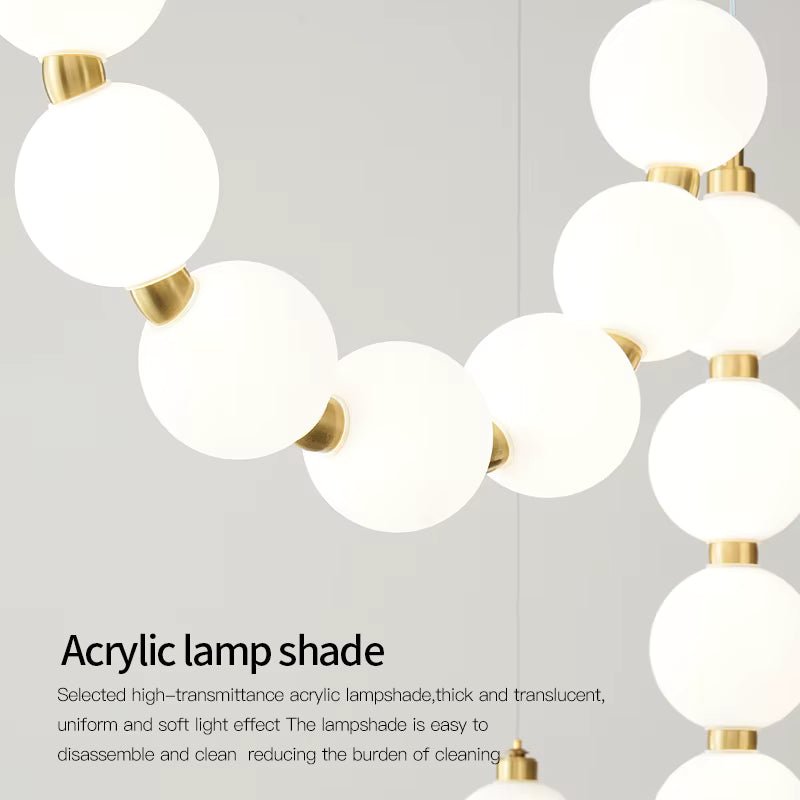 Lexi Modern Necklace Chandelier Acrylic Orb Statement Chandelier