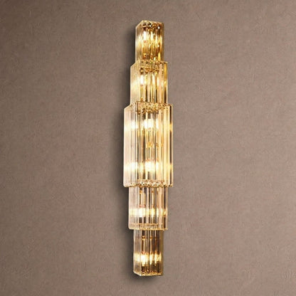 Light Luxury Crystal Layered Wall Lamp