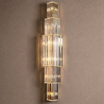 Light Luxury Crystal Layered Wall Lamp