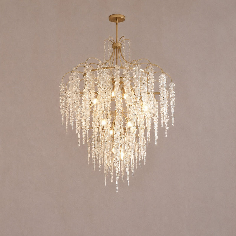 Light Luxury Elegant Sliver Flower Branch Chandelier For Living/Dinning/Bedroom Room/Hallway