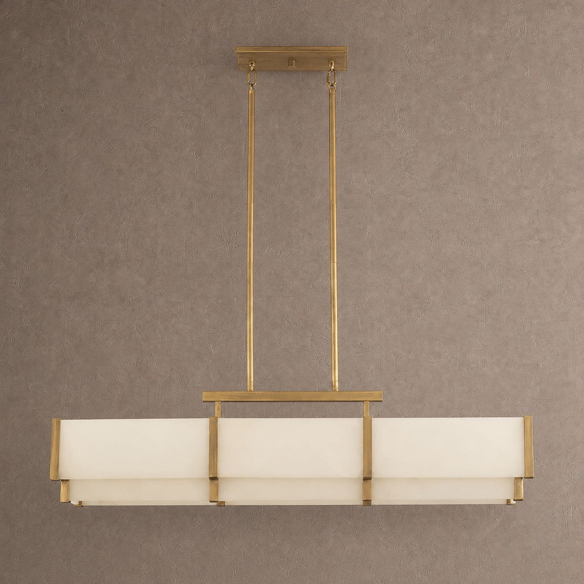 Linear Alabaster Panel Chandelier