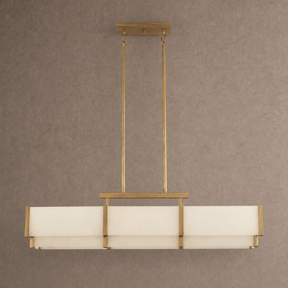Linear Alabaster Panel Chandelier