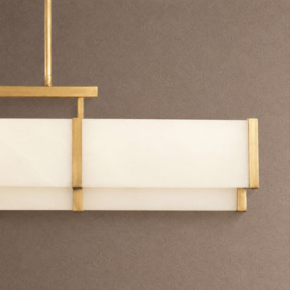 Linear Alabaster Panel Chandelier