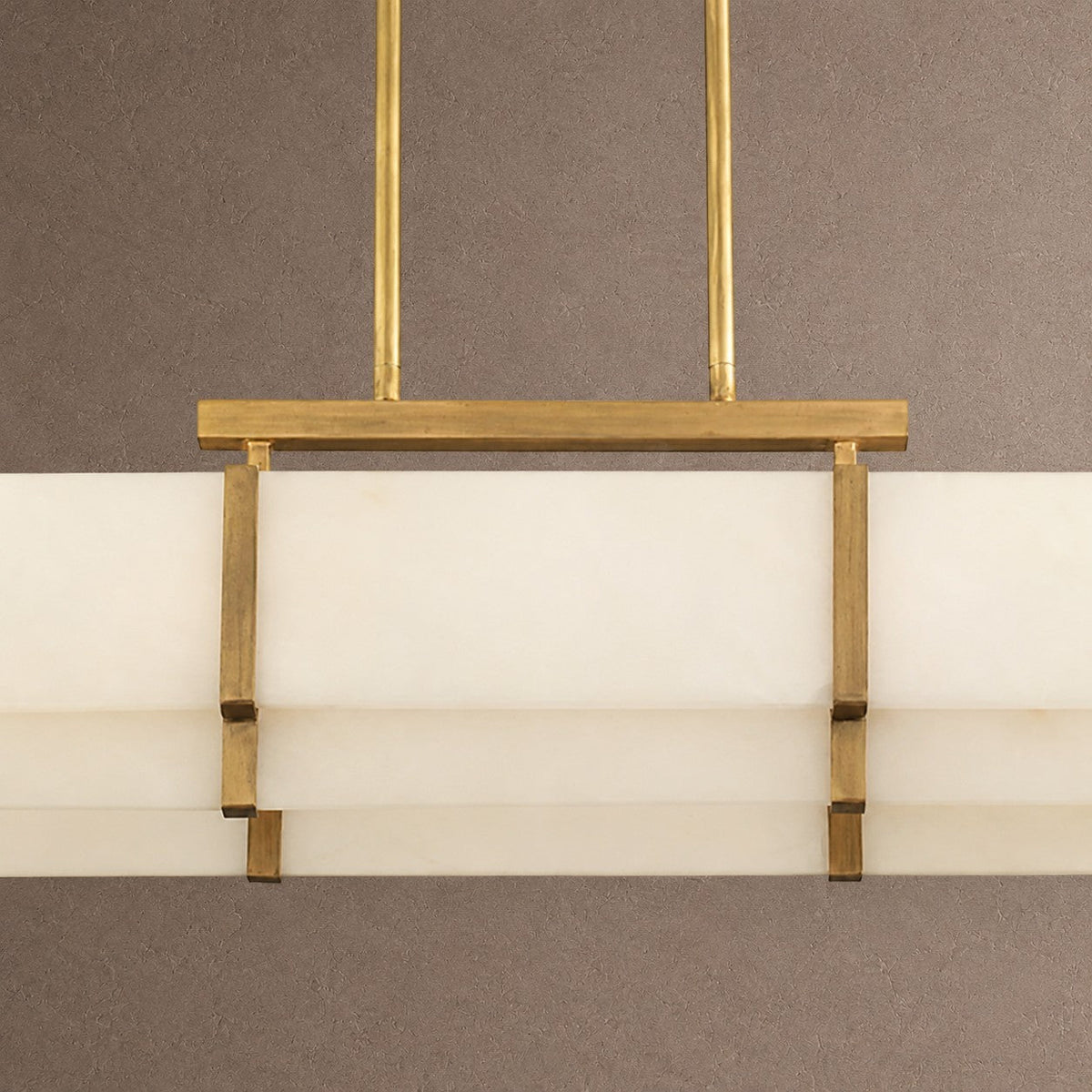 Linear Alabaster Panel Chandelier