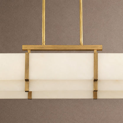Linear Alabaster Panel Chandelier