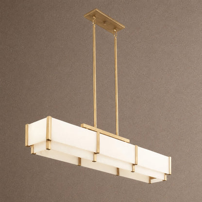 Linear Alabaster Panel Chandelier