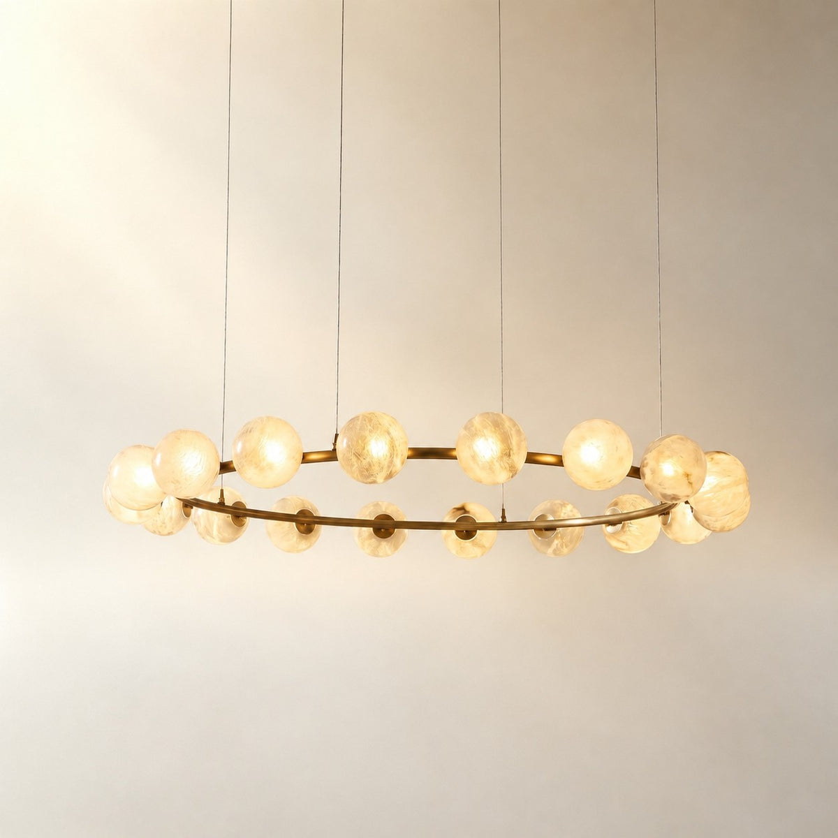 Linear Orb Pendant Alabaster