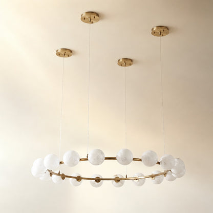 Linear Orb Pendant Alabaster