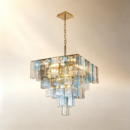 Artisan Murano-Style Chromatic Vault Chandelier