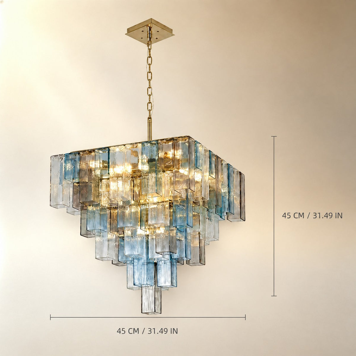 Artisan Murano-Style Chromatic Vault Chandelier