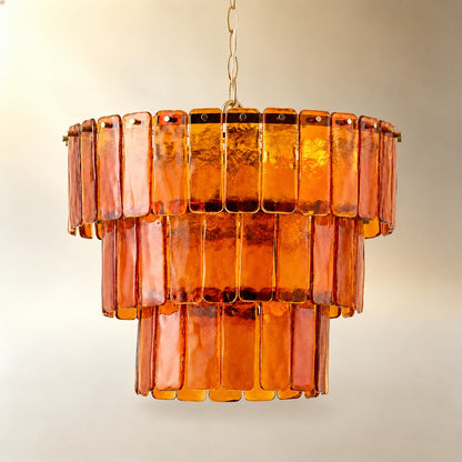 Artisan Chandelier Murano Style Solenne Ember