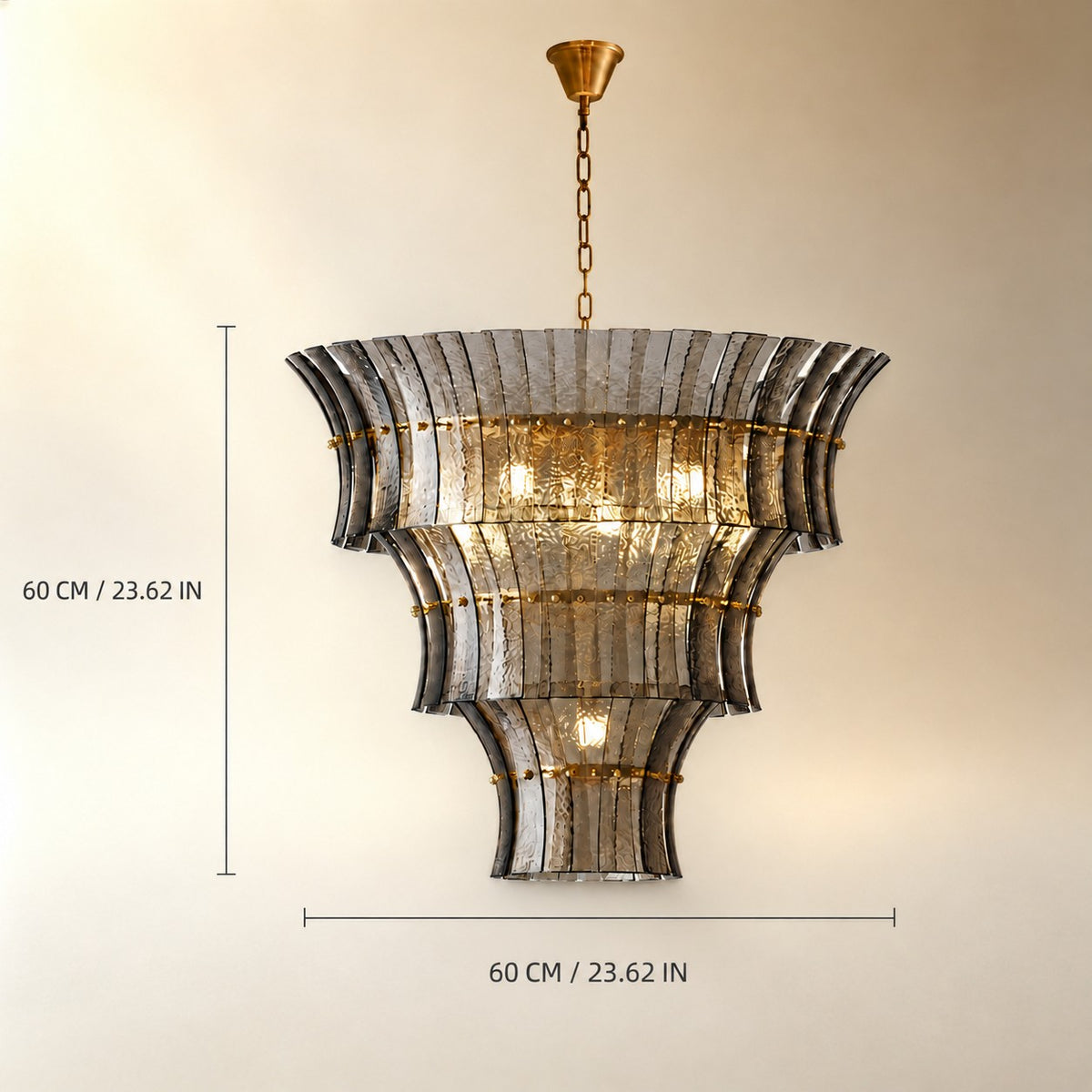 Artisan Murano-Style Vespera Living Chandelier