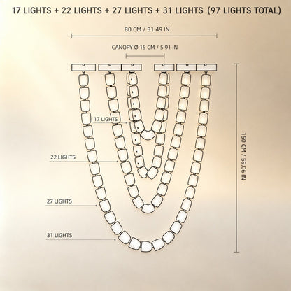Living Chandelier – Modern Crystal Versailles Veil