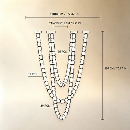 Living Chandelier – Modern Crystal Versailles Veil