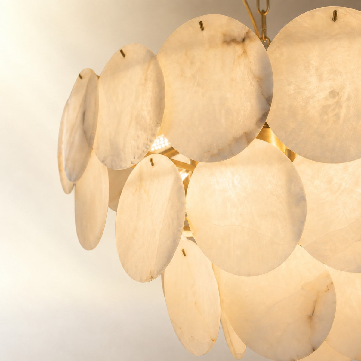 Lorian Modern Alabaster Round Chandelier