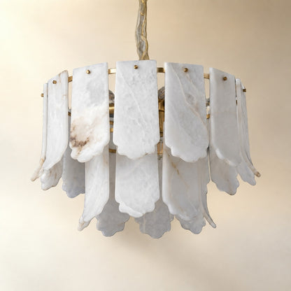 Lorian Modern Alabaster Round Pendant Light