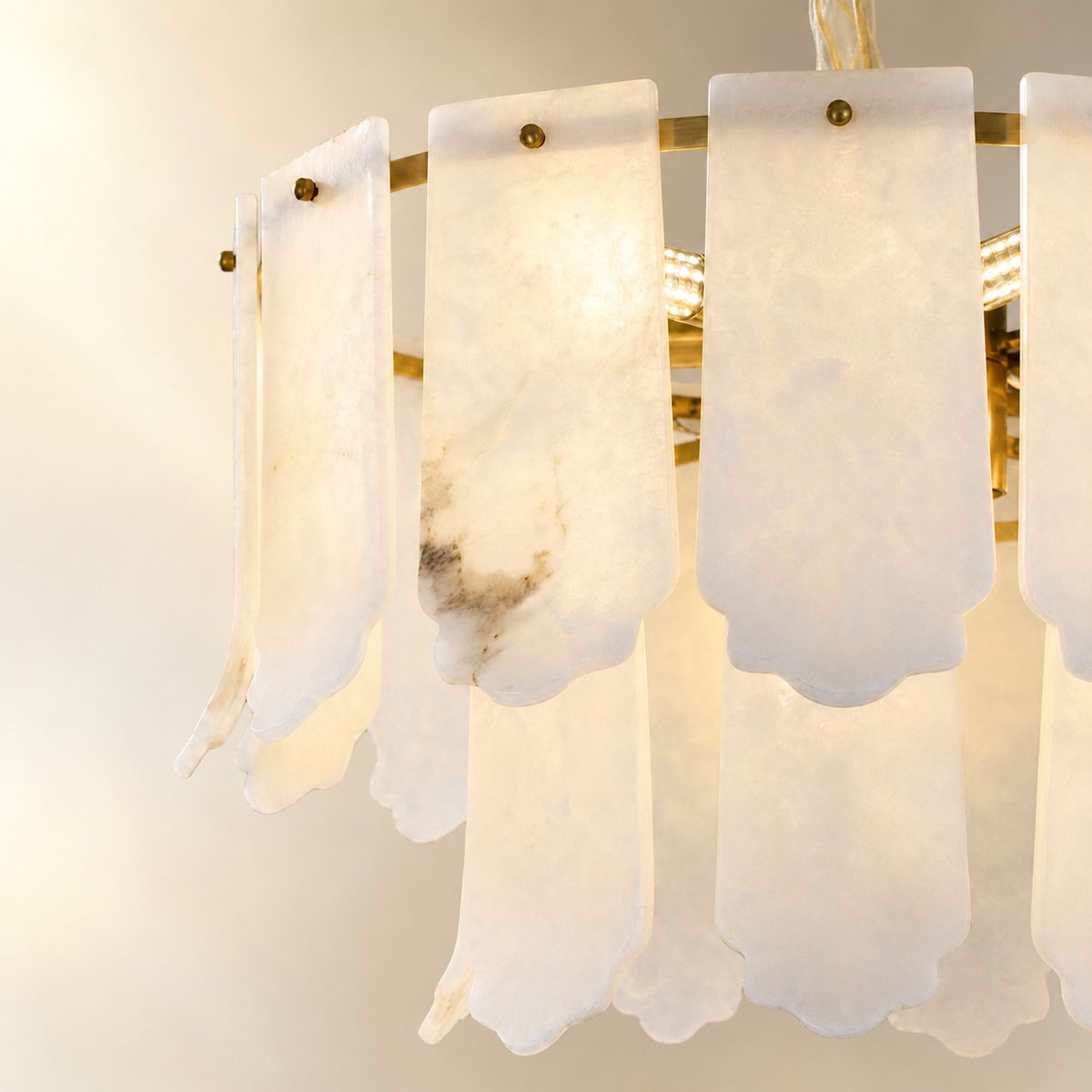 Lorian Modern Alabaster Round Pendant Light