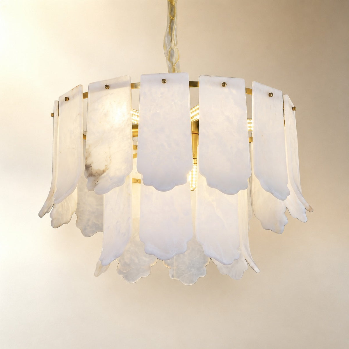 Lorian Modern Alabaster Round Pendant Light