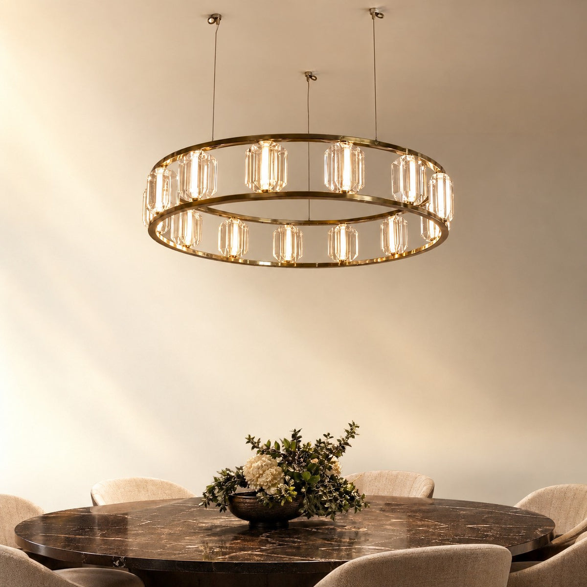 Lorvan Contemporary Crystal Chandelier