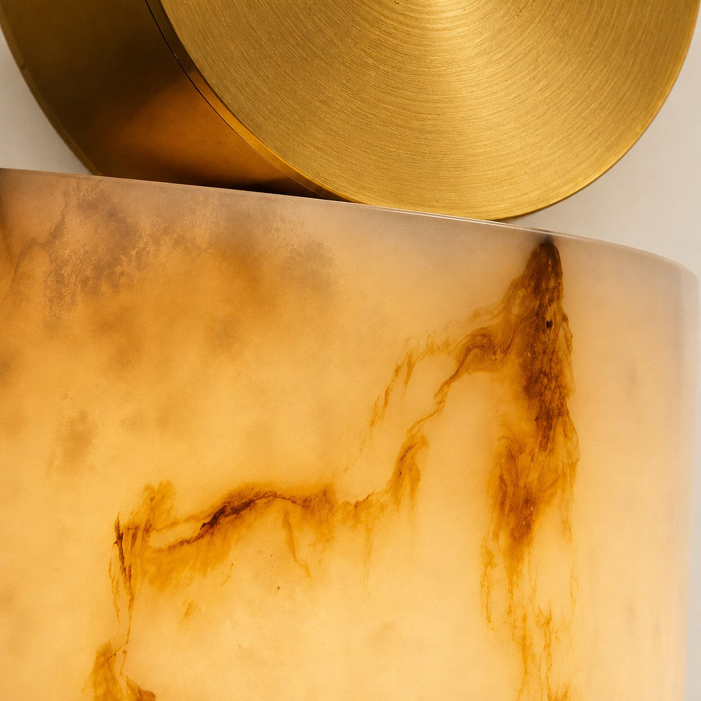 Lunessa Spanish Alabaster Mid Century Pendant Light