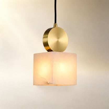 Lunessa Spanish Alabaster Mid Century Pendant Light