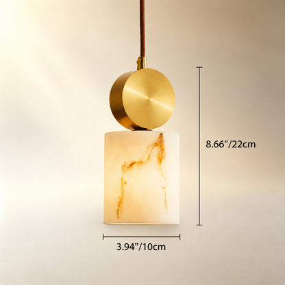 Lunessa Spanish Alabaster Mid Century Pendant Light