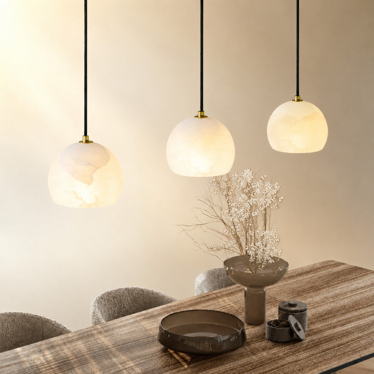 Lunetta Italian Alabaster Pendant Light