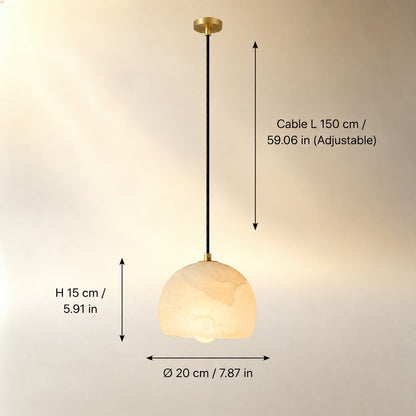 Lunetta Italian Alabaster Pendant Light