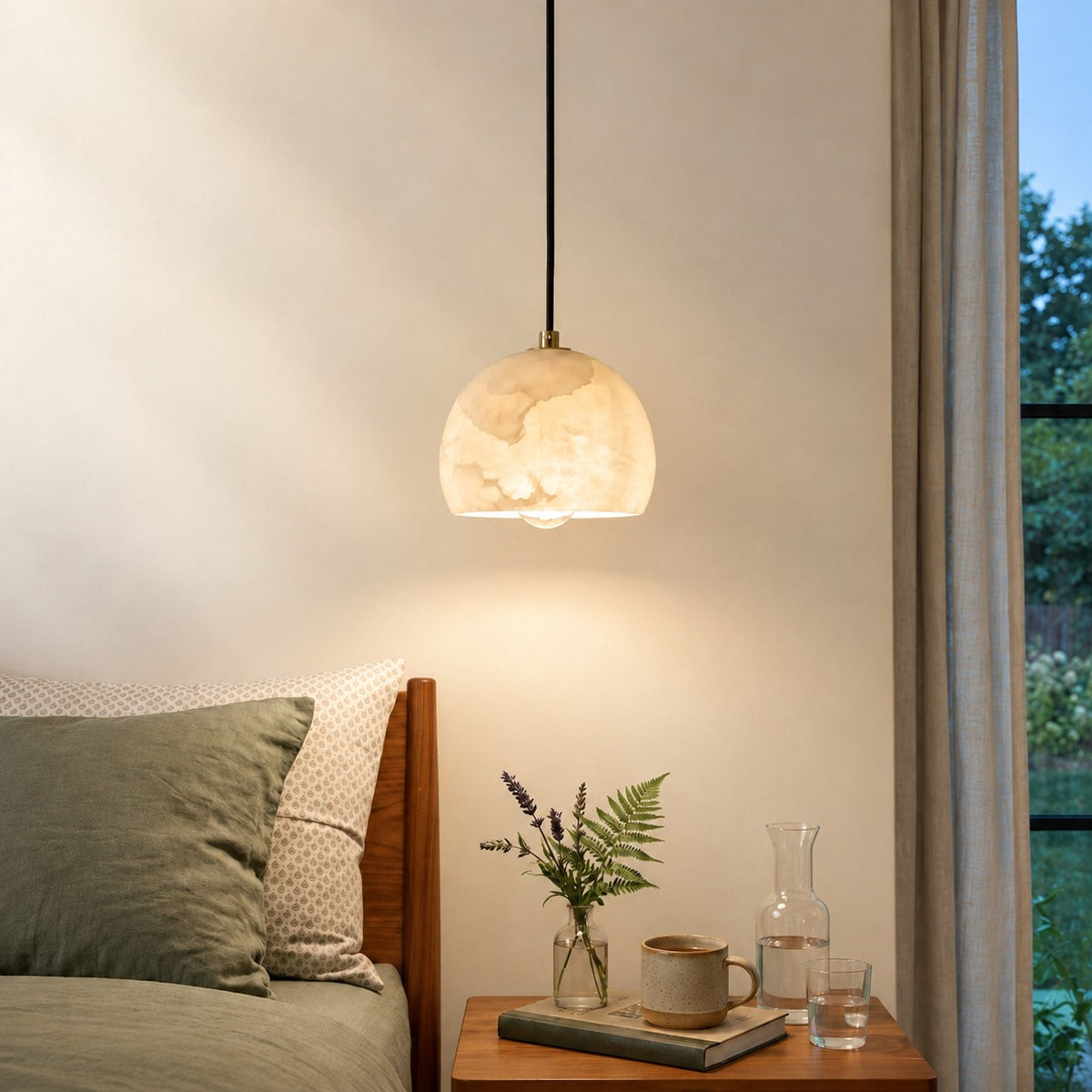 Lunetta Italian Alabaster Pendant Light