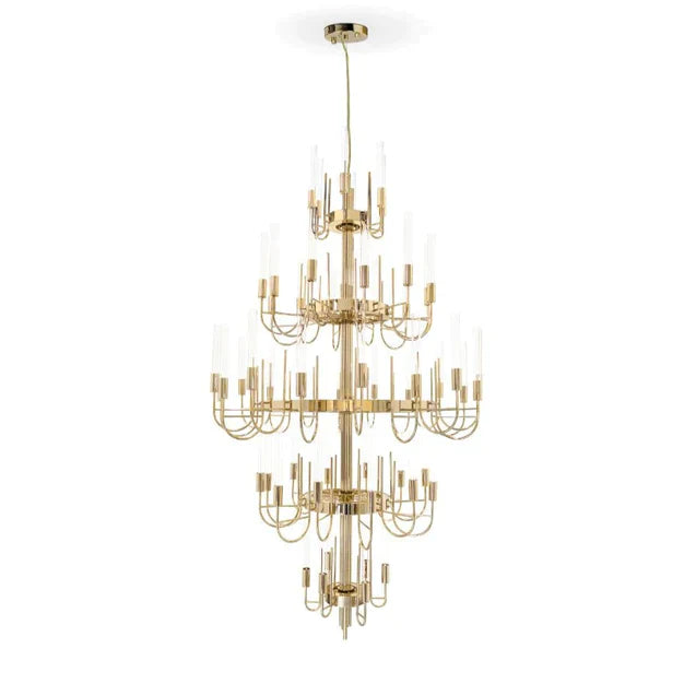 Luxury 5-Tier Crystal Rods  Luxury Gala Chandelier