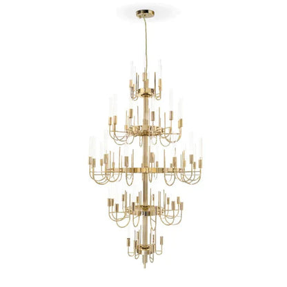 Luxury 5-Tier Crystal Rods Luxury Gala Chandelier