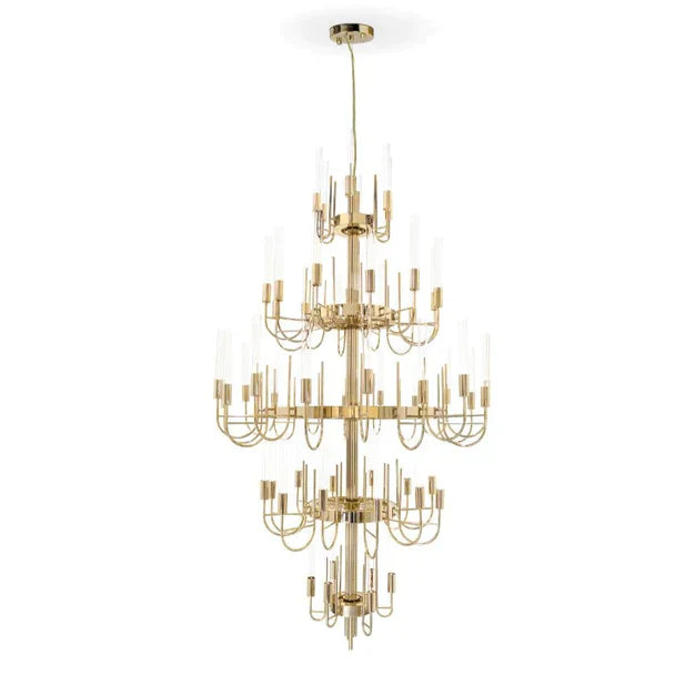 Luxury 5-Tier Crystal Rods Luxury Gala Chandelier